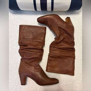 Aldo Chestnut Heeled Boots